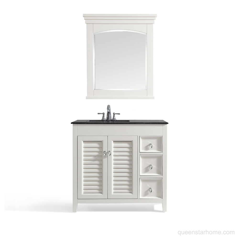 QS-AD05 36”L White bathroom vanity cabinet